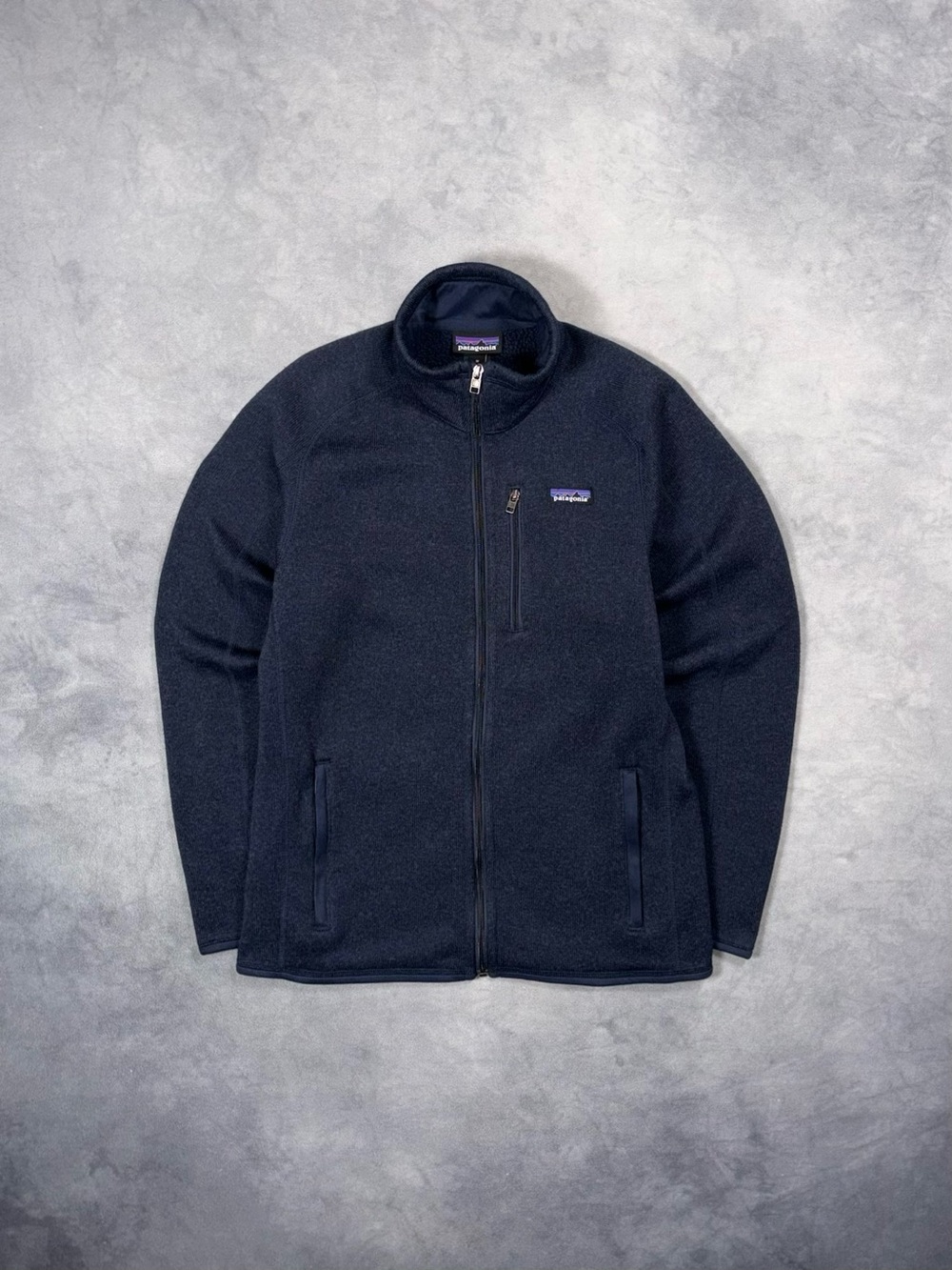 Patagonia Better Full Zip Navy Blue Knit Fleece Sweater Outdoor Gorpcore